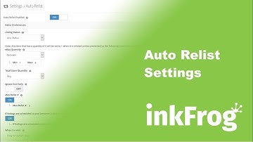 inkFrog Open: Auto Relist Settings
