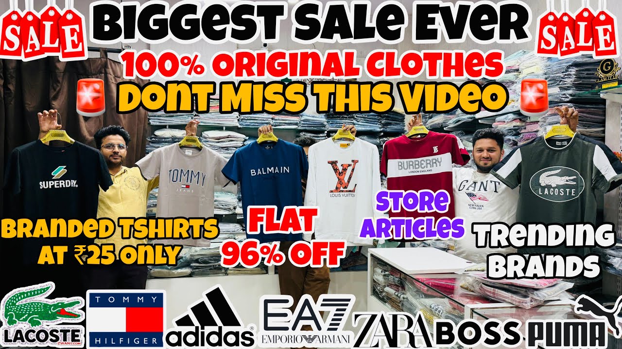 Biggest Sale Ever 😱 | ₹25 Only | Branded Tshirts,Imported Tracksuits | Branded Clothes in Mumbai