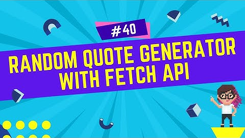 Random quote generator 💭 using javascript & API