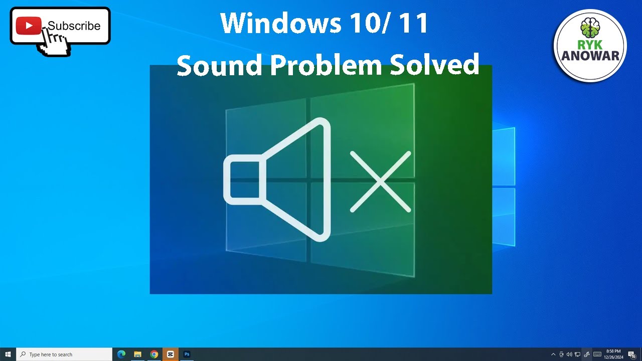 Windows 10 and 11 Sound Problem Solved - YouTube