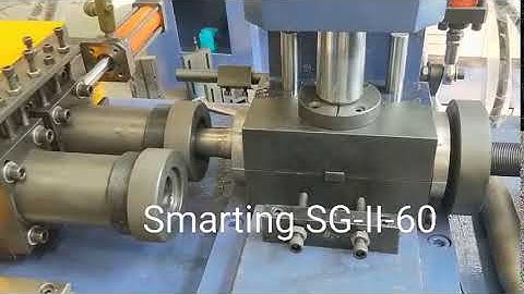 Smarting steel pipe end reducer machine with 2 stations for 38.1x3mm with reducing length 61mm