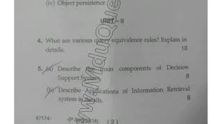 MCA 4th Sem Advance Database System Question Paper mp4 screenshot 5