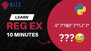 Regular Expressions in 10 minutes (RegEx) | RegEx Part 2  |KITE Free Python Course | 11.2-11.9 |