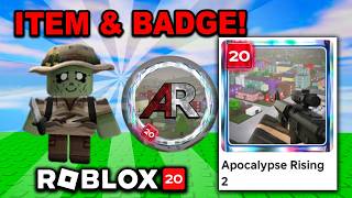 How to get APOCALYPSE RISING BADGE & ITEM!! | The Hunt 20 Roblox