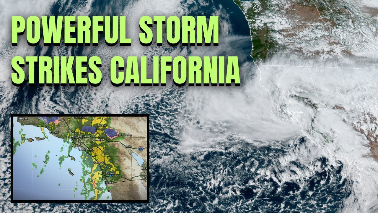 LIVE COVERAGE - Powerful storm moves inland across California - YouTube