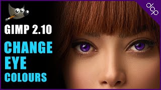 Change Eye Colour - GIMP 2.10 - Free Select Tool Tutorial