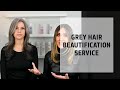 Natural grey hair beautification service  goldwell education plus