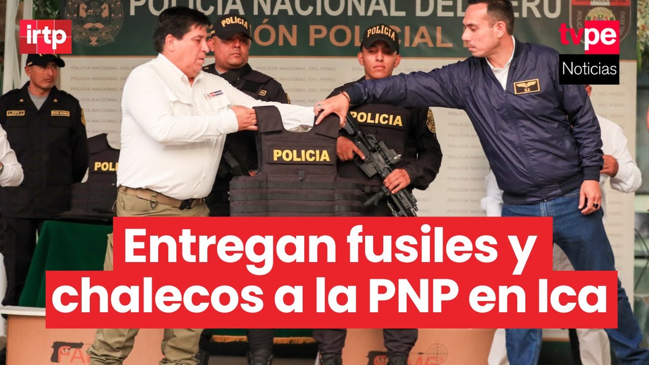 Presidente José Jerí participa en la entrega de equipamiento a la Policía Nacional del Perú en Ica