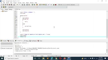 C++ Program to Find Sum of Squares of Digits of a Number using while loop