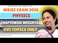 WBJEE 2026 PHYSICS Syllabus 😍| CHAPTERWISE VVI TOPICS| PHYSICS SYLLABUS IN WBJEE EXAM | #wbjee 