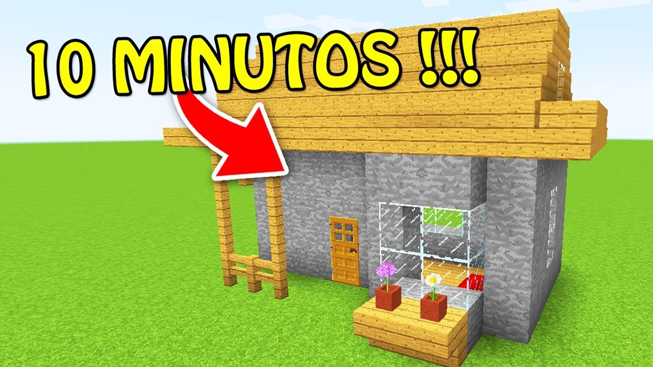 Casa de pedra fácil de fazer no Minecraft #minecraftbrasil #minecraft