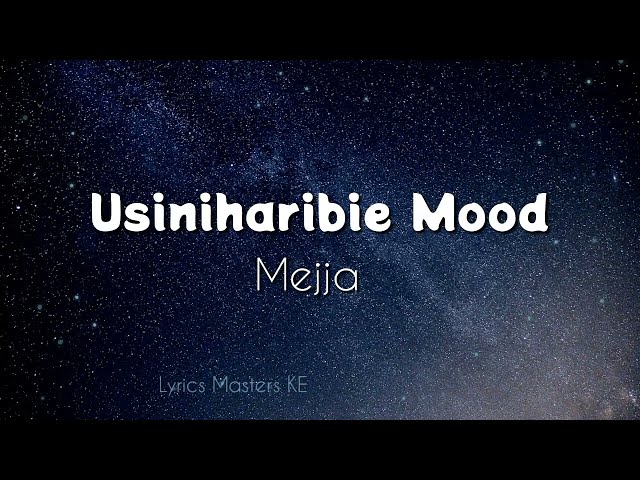 Mejja - Usiniharibie Mood ( Official Music Lyrics) class=