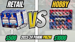 RETAIL VS HOBBY 202324 Panini Prizm Basketball Hobby Box vs 10 Retail Blasters