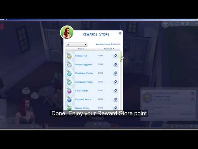 The Sims 4: How to Use Reward Store Cheats