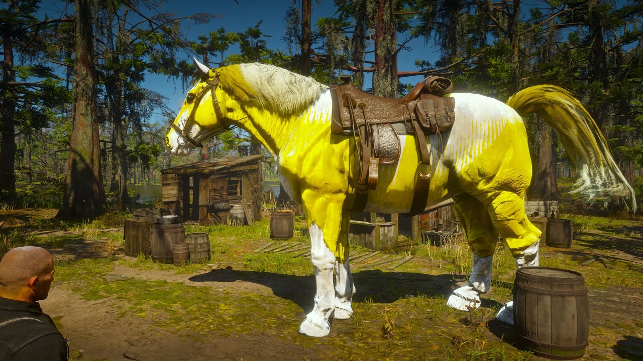 Arthur Morgan Tamed Banana Coated Horse at Secret Location