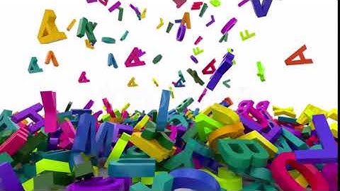 Falling Letters Alphabet Isolated on White Background | Motion Graphics - Envato elements