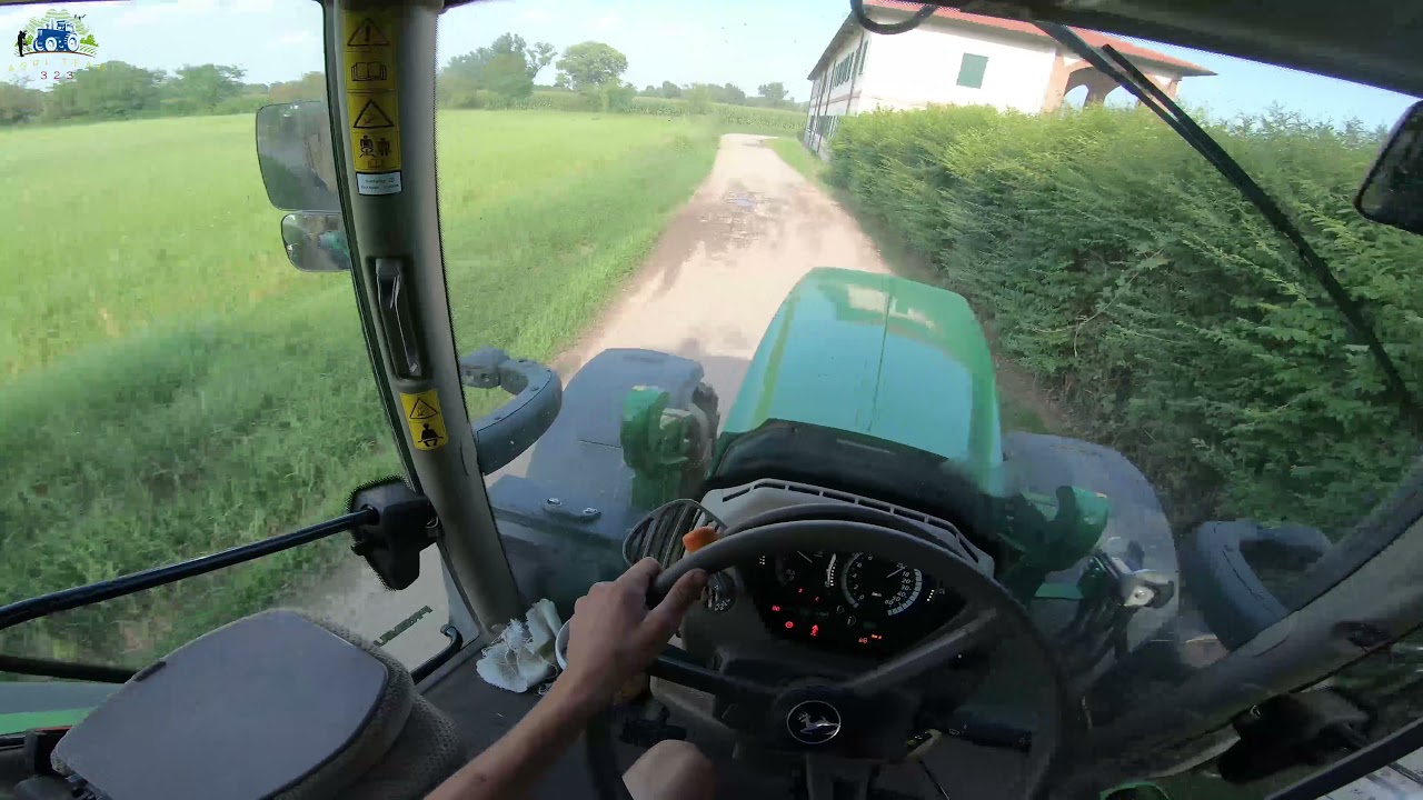 CAB VIEW | JOHN DEERE 6145R | Raccolta balloni paglia | Team Giovinetti