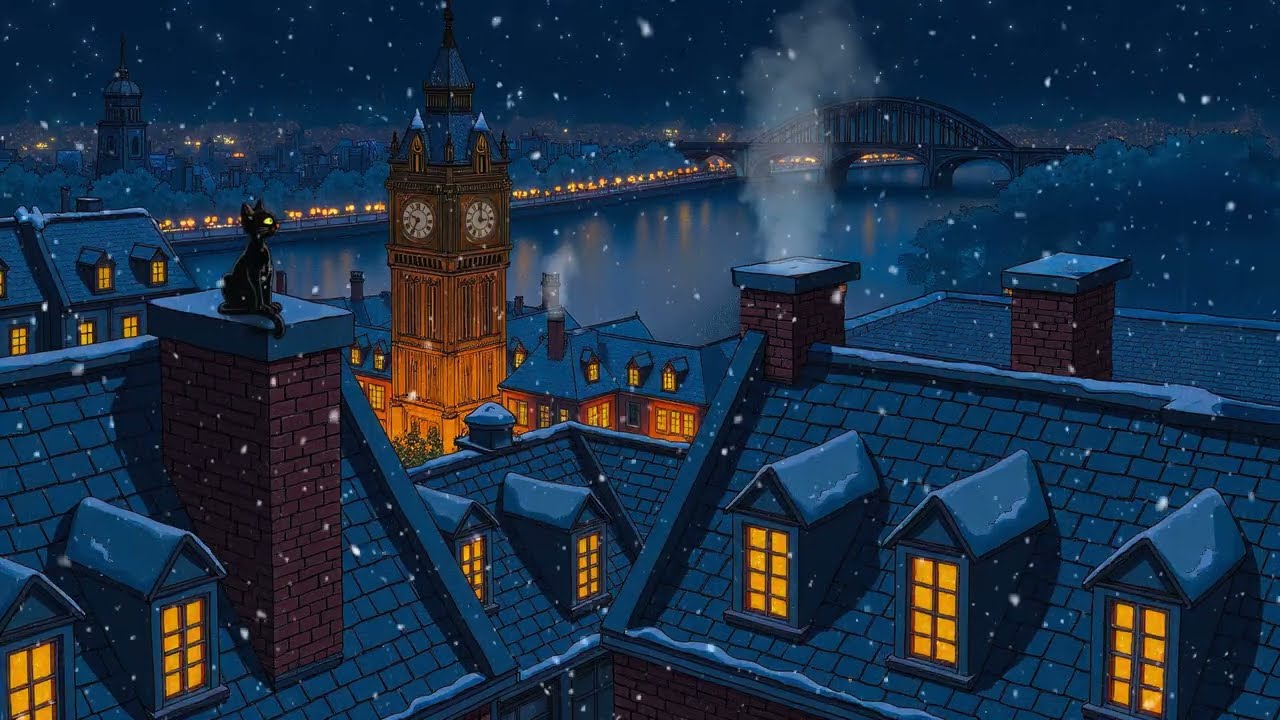 vintage jazz playing in another room on a 1940s rainy city paris night