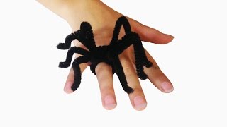 Halloween Spider Rings using Pipe Cleaners - no glue craft