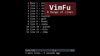 VimFu — A Range of Lines