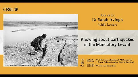 Knowing about Earthquakes in the Mandatory Levant ...
