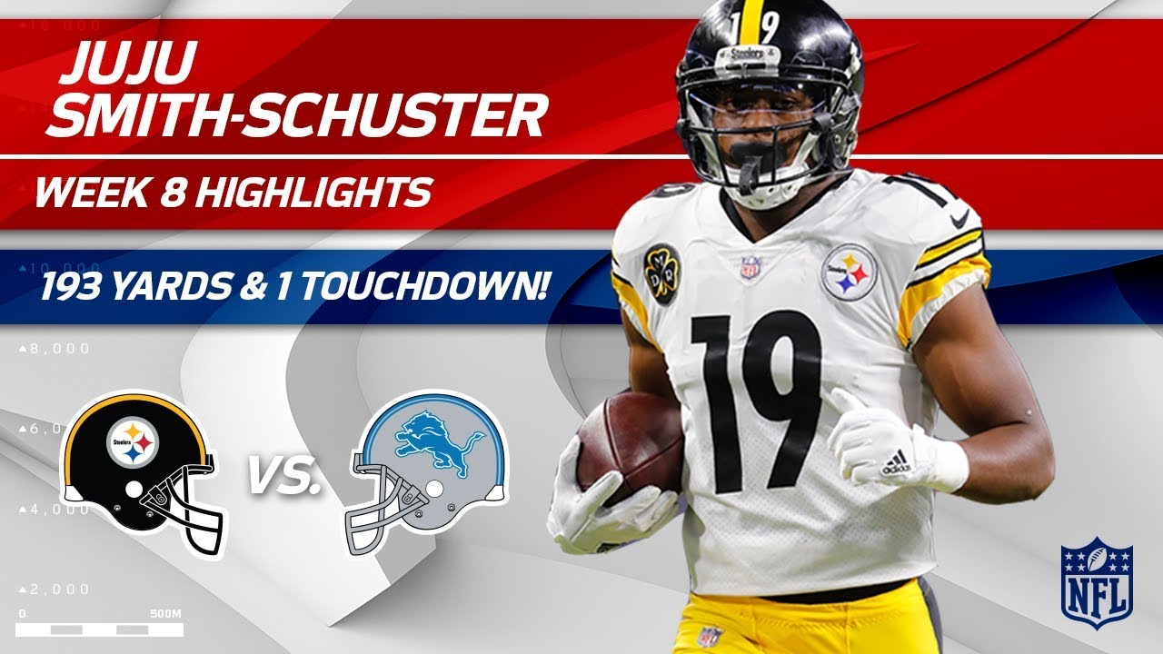 JuJu Smith-Schuster Rides to Victory w/ 193 Yards! 🚲 | Steelers vs. Lions | Wk 8 Player Highlights