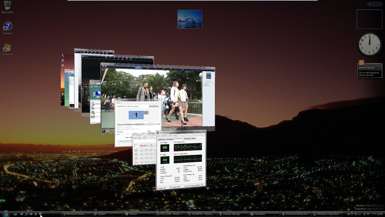 Windows Vista 5384 Aero Glass Flip 3D (60p) YouTube