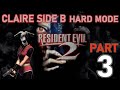 Resident Evil 2(HARD MODE/CLAIRE B) -Part3: Finding STONES & beating BJÖRKING! From SEWER to FACTORY