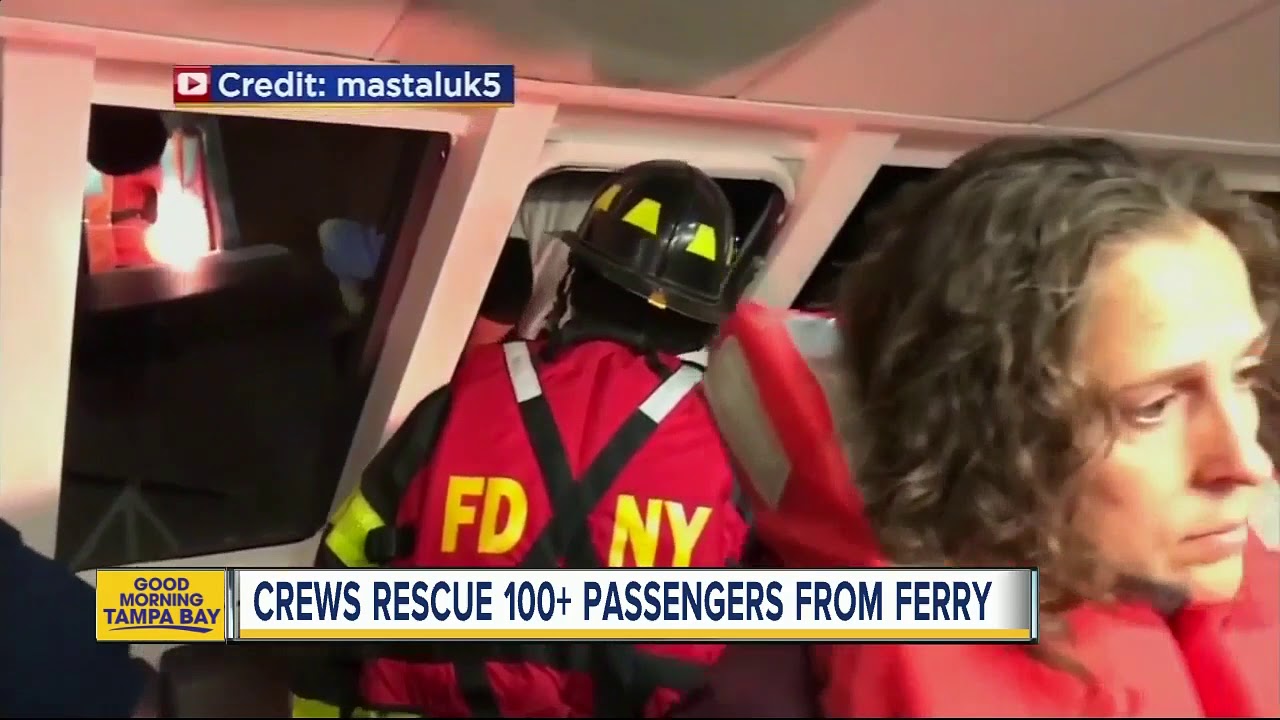 Crews rescue 100+ passengers from ferry in Manhattan