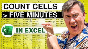 Excel - Count  cells greater than 5 Minutes - Episode 1050