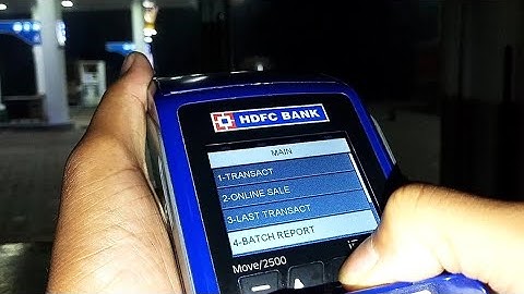 Reprint settlement || HDFC swipe machine ingenico || Move/2500 Model