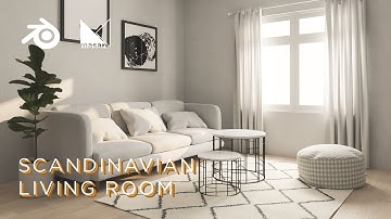 Scandi Living Room - Blender 2.82 Interior Archviz Tutorial (Part 2 of 3)