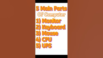 5 Main Parts Of Computer #monitor #cpu #Mouse #keyboard #ups