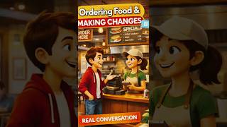 REAL Conversation | Ordering Food &amp; Making Changes (Restaurant English Practice)