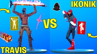 Fortnite Travis Scott vs Ikonik With Best Dances &amp; Emotes!