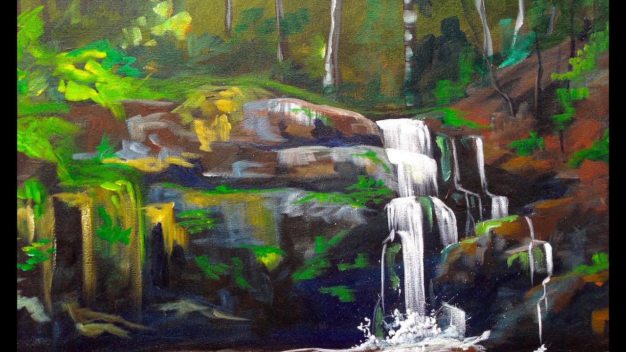 Featured image of post Watercolor Simple Waterfall Painting Easy