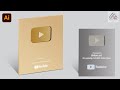 How to Make You tube Gold Play Button on Adobe Illustrator @UrbanArt20