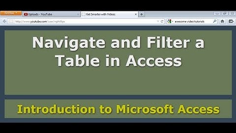 Navigate and Filter using Datasheet View for an Access Table