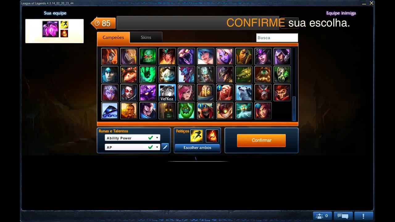 SpotlightBrasil - Vel'Koz seleção de campeão - Voz MELHORADO!