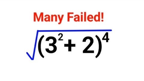 Root of (3^2 + 2)^4 Literally Many failed!!#maths #mathematics #factorial