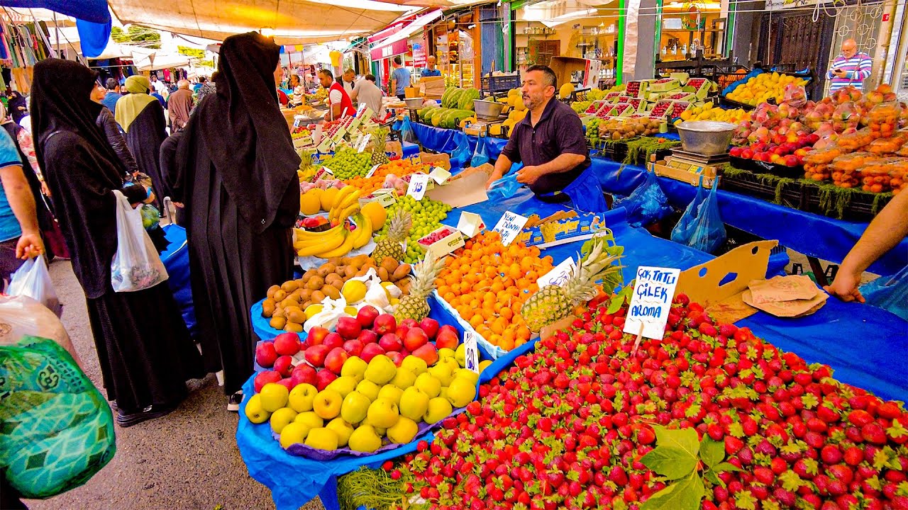 Istanbul Market Tour 2022[4k60fps]-Istanbul Fatih Wednesday Bazaar