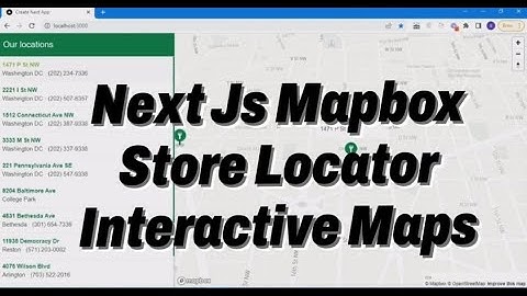 Next Js Mapbox Interactive maps & Store Locator