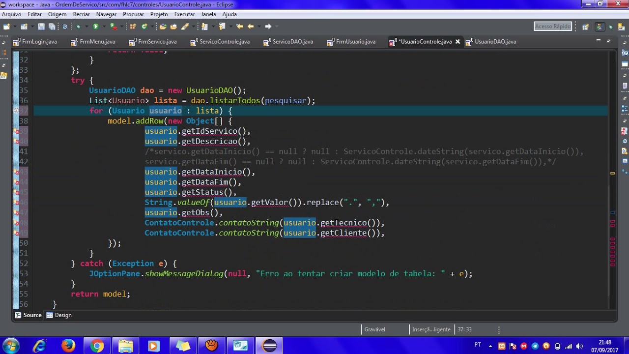 Aula 40 Programando Tabela de Usuários - YouTube