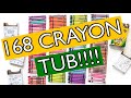 Unbox and sort 168 crayons from the crayola crayon 168 tub featuring colors of the world