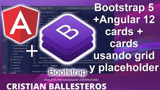 Bootstrap 5 + Angular 12 cards  cards usando grid y placeholder PARTE 1/3