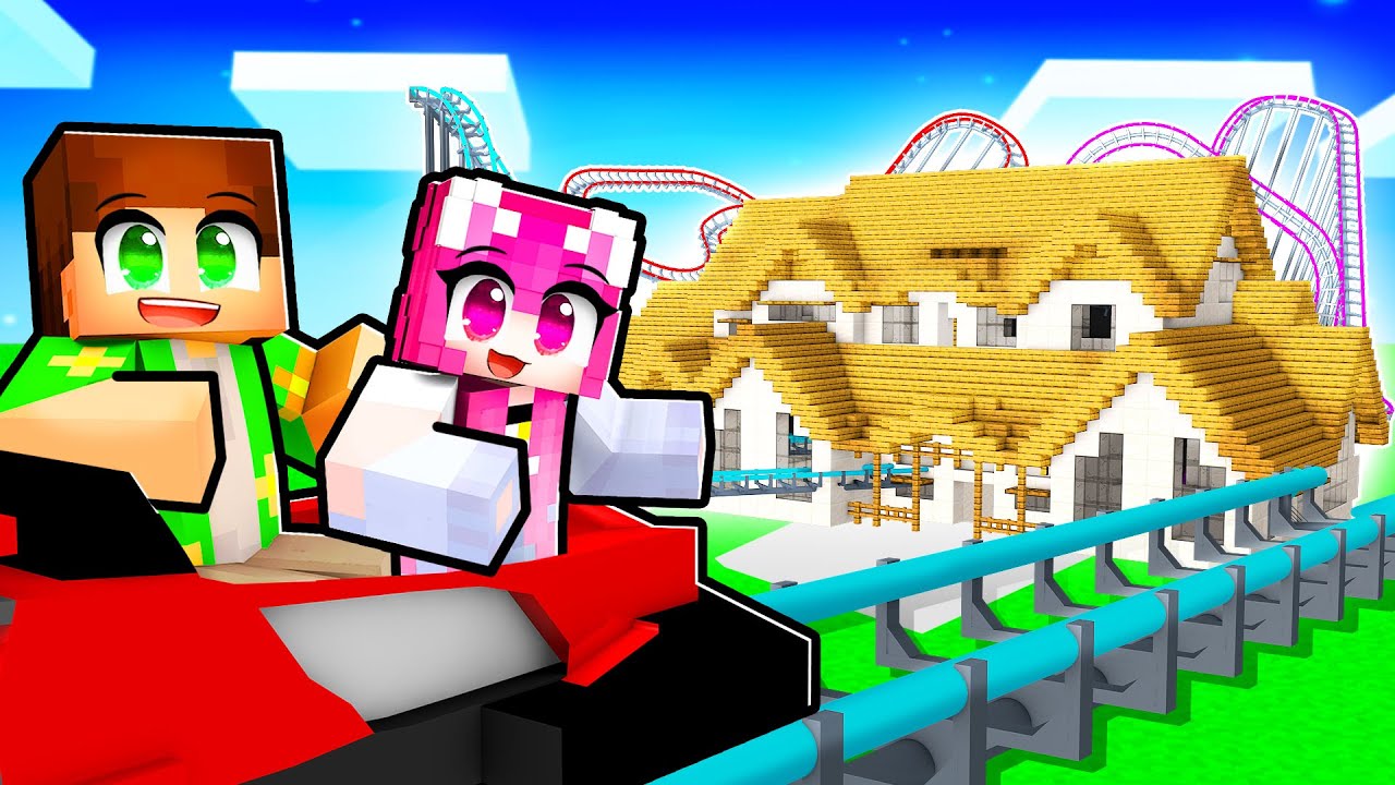 Jakey a Construit un *ROLLERCOASTER* in Curte pe Minecraft!