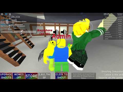 Roblox Shouting Simulator What To Do With Admin Youtube - roblox admin in shouting simulator code