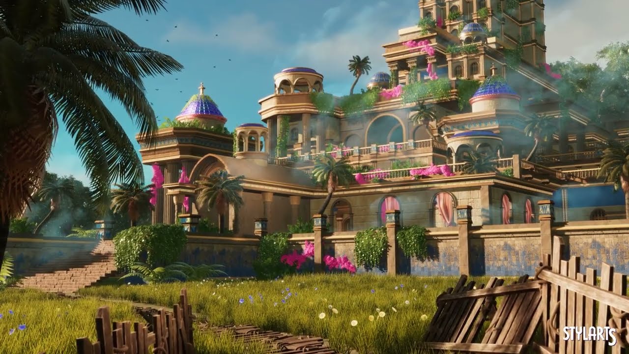 Stylized Paradise Gardens (w Characters and Modular), video preview 2