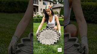 Genius Garden Hack: Concrete Sunflower Path 🌻