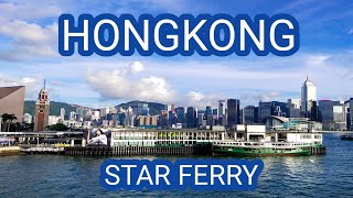 Hongkong view from star ferry tsim sha tsui to central hk